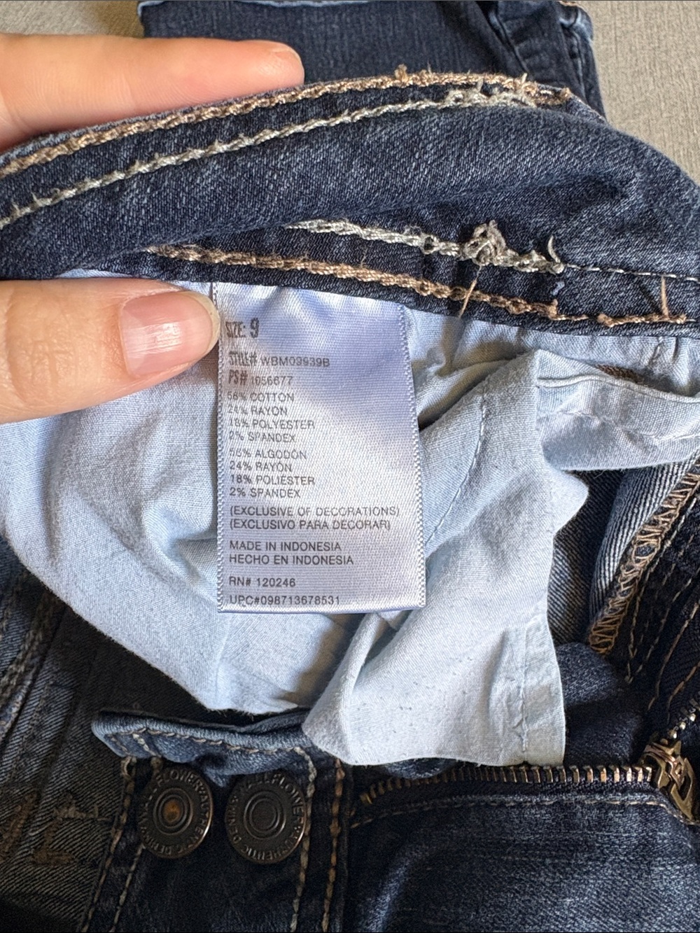 Wallflower Dark Blue Jeans with Decorative Back Pockets - Picture 2 of 7